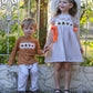 Thanksgiving Boys Embroidered Shirt Gingham Pants Set Fall Outfit