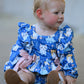 Fall Cat Print Girls Long Sleeve Romper