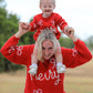 Christmas Candy Cane Merry Knit Baby Romper