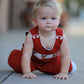 Baby Boys Christmas Reindeer Smocked Red Jonjon