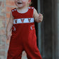 Baby Boys Christmas Reindeer Smocked Red Jonjon