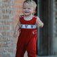 Baby Boys Christmas Reindeer Smocked Red Jonjon