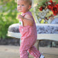 Christmas Smocking Embroidered Christmas Tree Plaid Plaid Baby Boy Romper