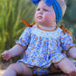 Fall Floral Smocked Girls Bloomer Set