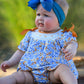 Fall Floral Smocked Girls Bloomer Set