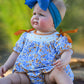 Fall Floral Smocked Girls Bloomer Set