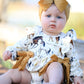 Western Horse Girls Romper Bow Ruffle Long Sleeve