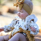 Western Horse Girls Romper Bow Ruffle Long Sleeve