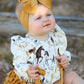 Western Horse Girls Romper Bow Ruffle Long Sleeve
