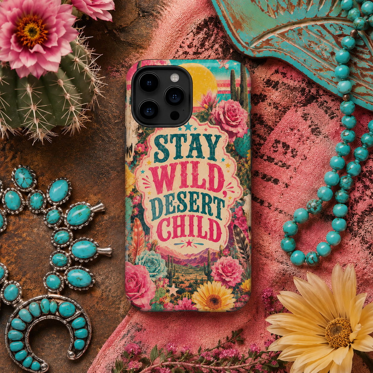 Stay Wild Desert Child Tough Case Phone Case