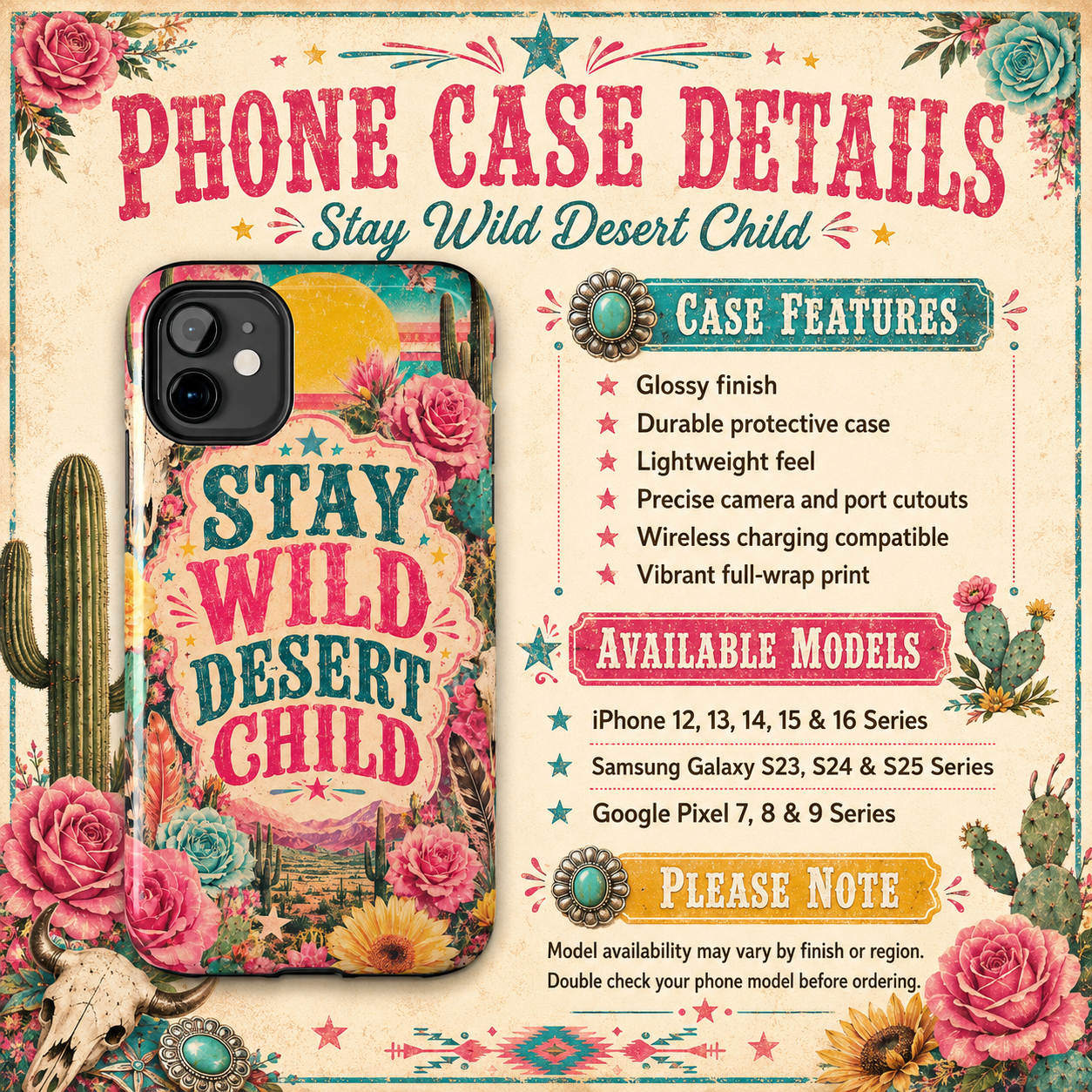 Stay Wild Desert Child Tough Case Phone Case