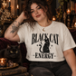 Black Cat Energy Cropped Tee | Vintage Goth Graphic Shirt