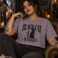 Black Cat Energy Cropped Tee | Vintage Goth Graphic Shirt