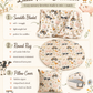 Farm Animal Nursery Rug | Round Baby Girl Farmhouse Area Rug