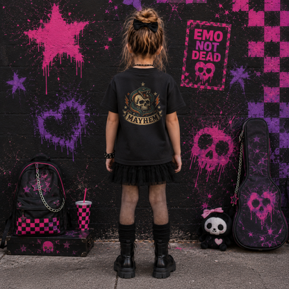 Mayhem Society Kids Graphic Tee | Comfort Colors Youth Tee