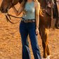 Wrangler Wanderer 622 Dark Wash Flare Jeans boutique product photo