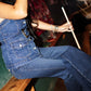 Wrangler Wanderer 622 Dark Wash Flare Jeans Western outfit styling