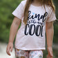 Girls Letter Print Top + Floral Pattern Pants
