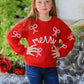 Mom and Me Winter Christmas Red "merry" Pullover Sweater