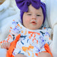Halloween Bow Print Girls Romper Ruffle Bow Long Sleeve