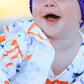 Halloween Bow Print Girls Romper Ruffle Bow Long Sleeve