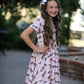 Girls Western Horse Print Twirl Dress Short Sleeve