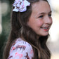 Western Horse Embroidery Ruffle Edge Girls Hairpin 4/6.25 Inches