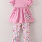 Pink Girls Farm Animals Bell Bottoms outfit