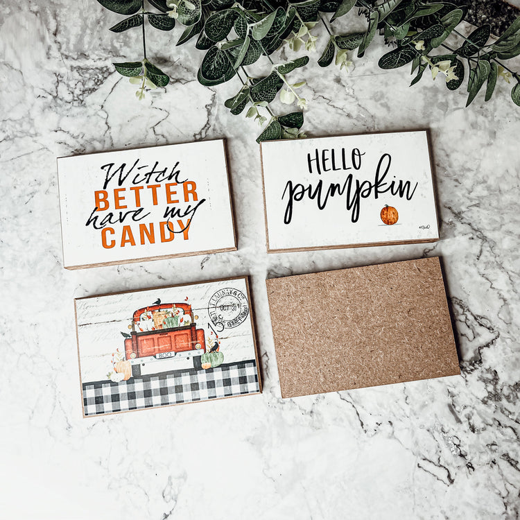 Witch Better Have My Candy Wooden Halloween Sign 6 X 4 X 1 Inch Rustic Orange Black Decor