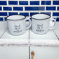 Tired As A Mother Campfire Mug Heavy Duty 15oz Oversized Ceramic Mug White Sesame Glaze Black Rim