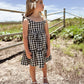 Mommy & Me Plaid Girl Smocked Ruffle Dress