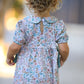 Sage Green Floral Smocked Girl Bloomer Set