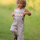 Fall Halloween & Thanksgiving  Pumpkin Smock Embroidered Boys Romper