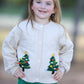 Christmas Tree Knit Cardigan Kids Holiday Sweater Button Front