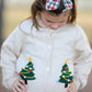 Christmas Tree Knit Cardigan Kids Holiday Sweater Button Front