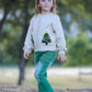 Christmas Tree Knit Cardigan Kids Holiday Sweater Button Front