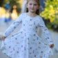 Fall Plaid Dog Print Girls Long Sleeve Twirl Dress
