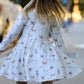 Fall Plaid Dog Print Girls Long Sleeve Twirl Dress