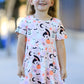 Halloween Ghost Girl Twirl Dress Short-sleeved