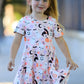 Halloween Ghost Girl Twirl Dress Short-sleeved