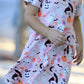 Halloween Ghost Girl Twirl Dress Short-sleeved