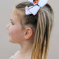 Halloween Pumpkin Hair Bows: White Ribbon Design（2PCS）