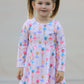 Fall Colorful Ballet Character Girls Long Sleeve Twirl Dress