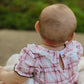 Western Horse Embroidered Smocked Plaid Baby Girl Romper