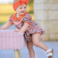 Fall Floral Smocked Petals Collar Girls Bubble Romper