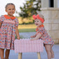Fall Floral Smocked Petals Collar Girls Bubble Romper