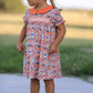 Fall Floral Smocked Petals Collar Girls Dress