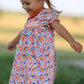 Fall Floral Smocked Petals Collar Girls Dress