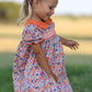 Fall Floral Smocked Petals Collar Girls Dress