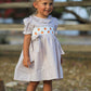 Fall Thanksgiving Pumpkin Embroidery Smock Plaid Girls Dress